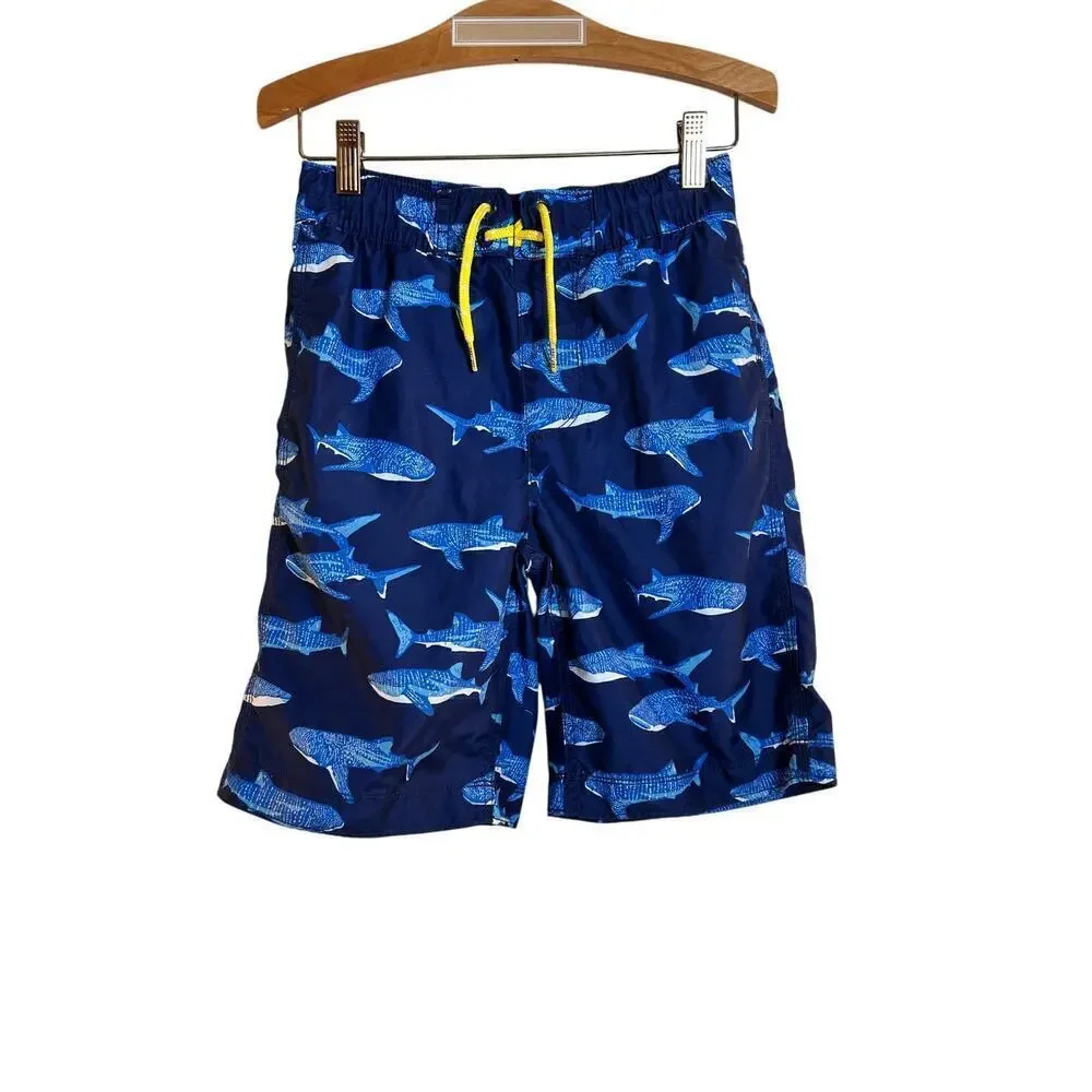 GAP KIDS Boy’s Blue Shark Camouflage Swim Board Shorts / Size: L 10
